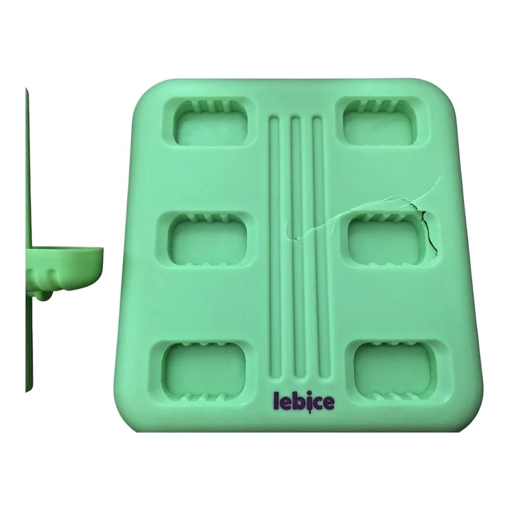 Lebice Popsicle Molds 6 Ice Pop Makers with Funnel‎ and Brush Kids DIY Snacks